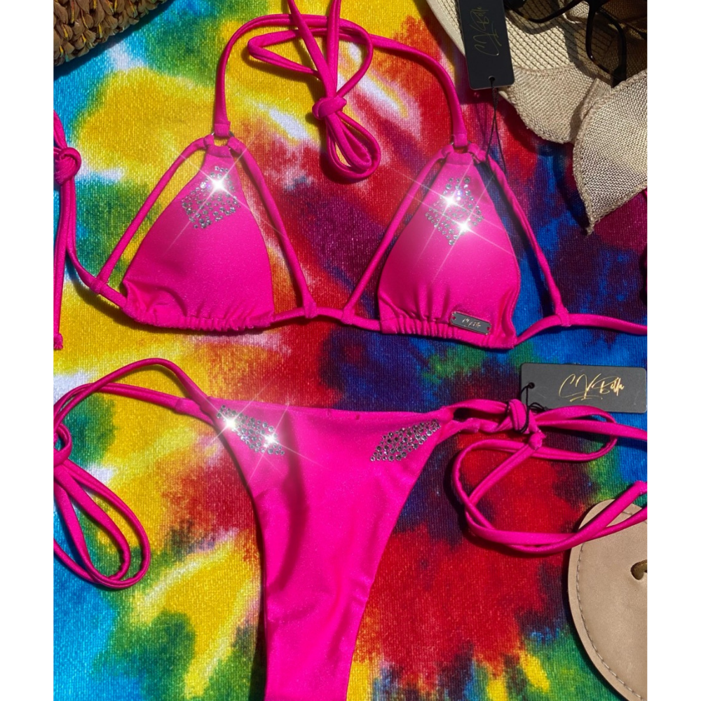 swim, bikini, sexy, woman, crystal, diamonds, shine, beach, thong, travel, vacation