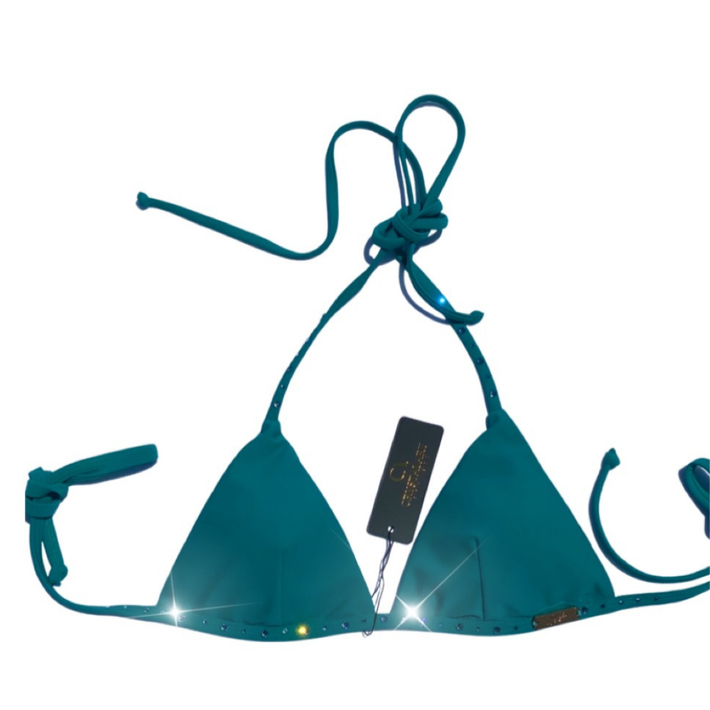 Tiare Nui Teal Reversible Triangle Bikini Set
